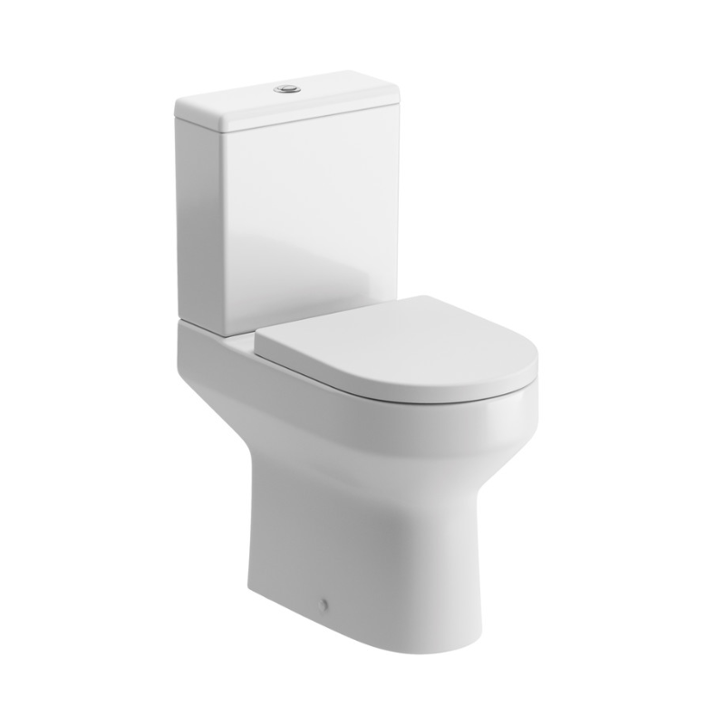 Opulent Victoria Rimless Close Coupled Open Back Comfort Height WC and Soft Close Seat (OBC101515)
