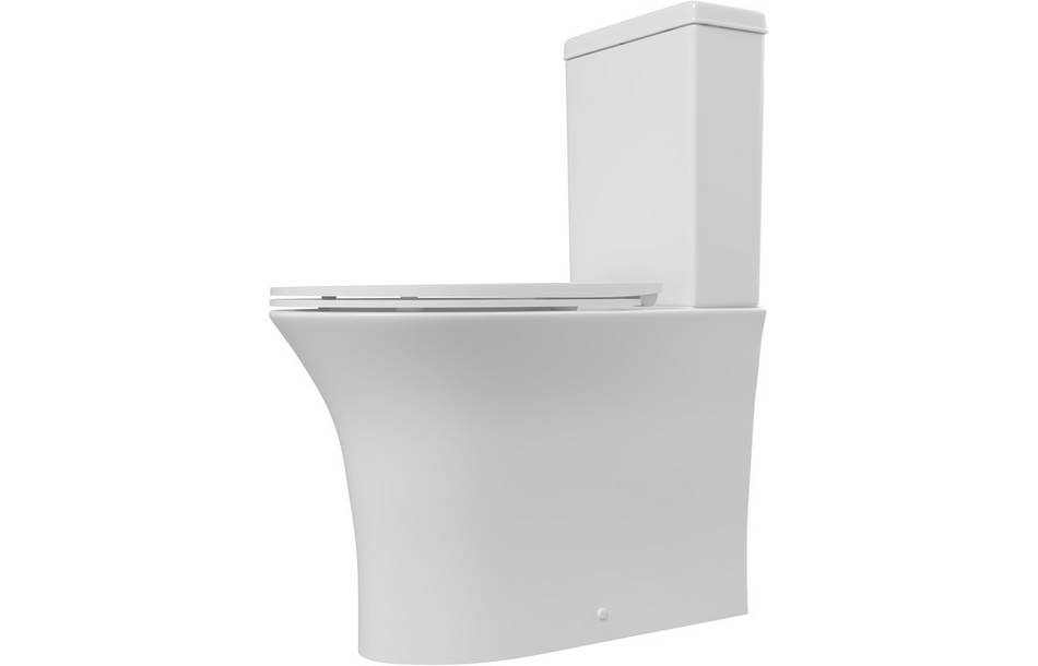 Opulent Wallace Rimless Close Coupled Fully Shrouded WC and Soft Close Seat (OBC104938)