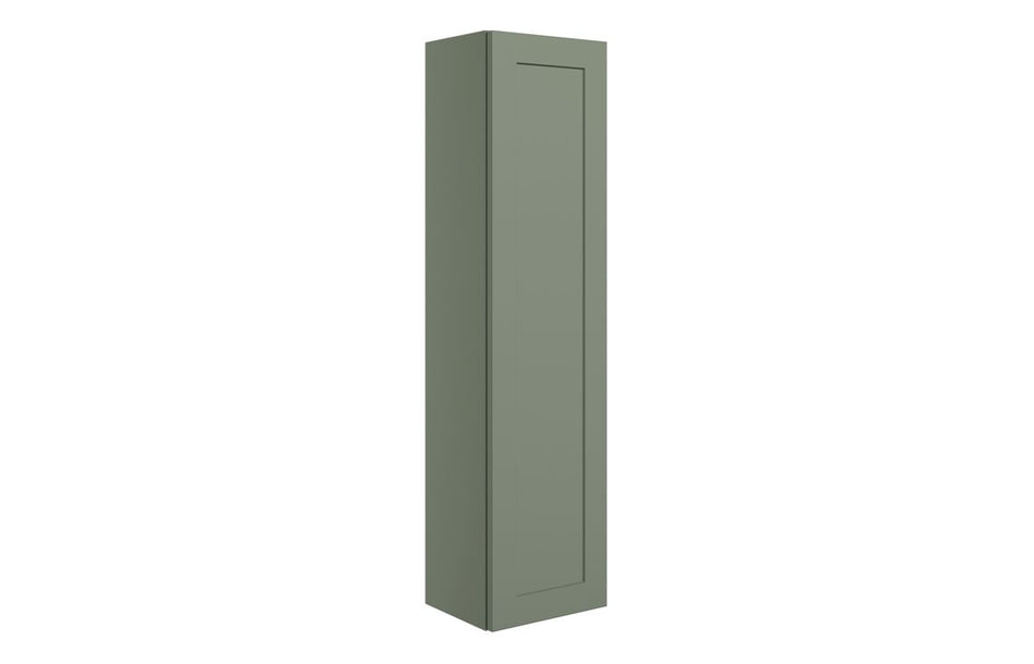 Opulent Warwick 300mm Wall Hung 1 Door Tall Unit - Matt Reed Green (OBC108527)
