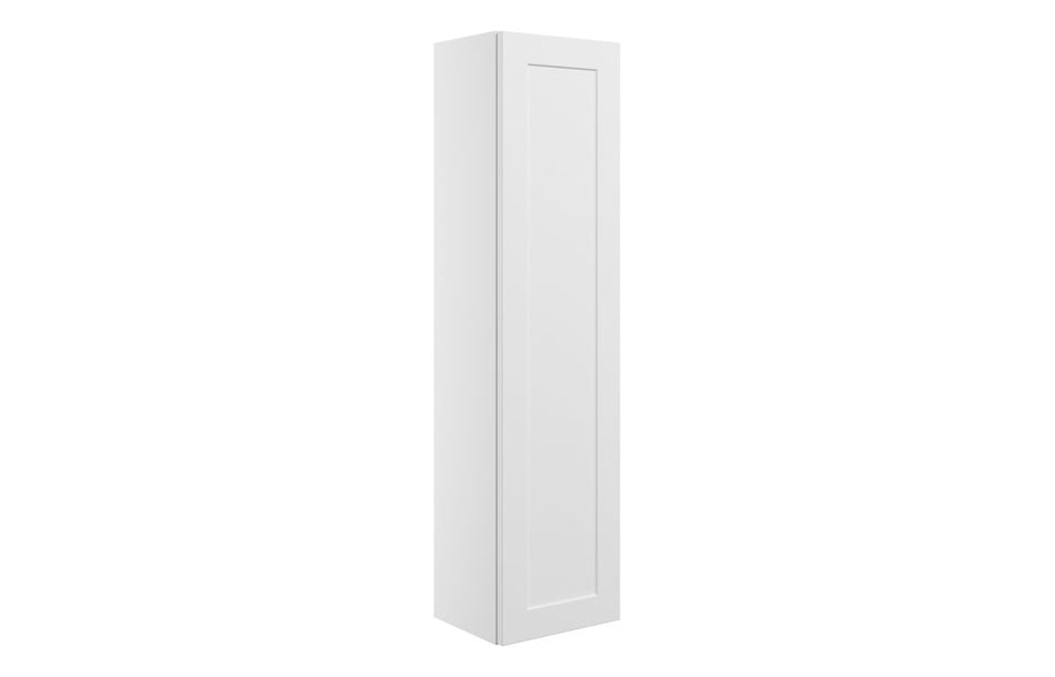 Opulent Warwick 300mm Wall Hung 1 Door Tall Unit - Matt White (OBC108526)