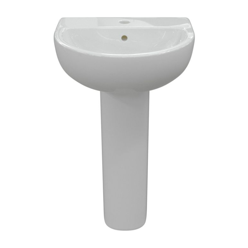 Opulent Wembley 450x400mm One Tap Hole Basin and Full Pedestal (OBC1826)