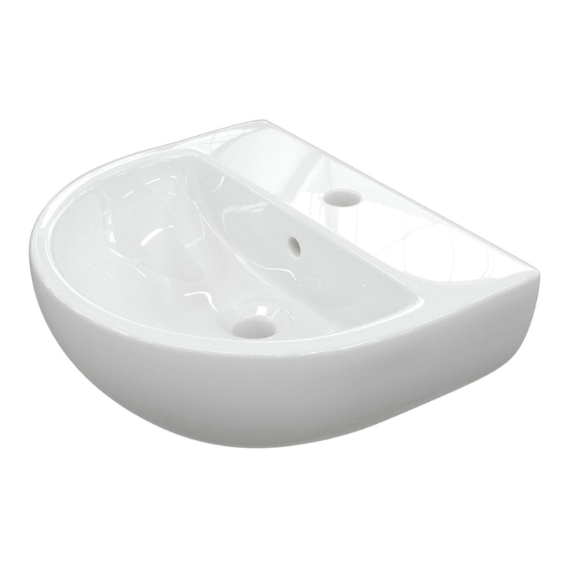 Opulent Wembley 450x400mm One Tap Hole Cloakroom Basin and Brushed Brass Bottle Trap (OBC106864)