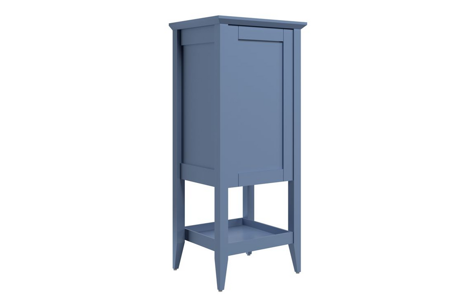 Opulent Whitby 470mm Floor Standing 1 Door Midi Boy Unit - Matt Misty Blue (OBC116039)