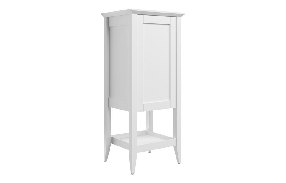 Opulent Whitby 470mm Floor Standing 1 Door Midi Boy Unit - Matt White (OBC116040)