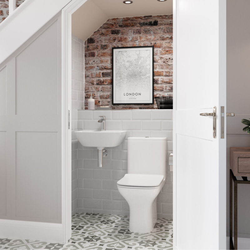 Opulent Wren 450x320mm One Tap Hole Cloakroom Basin and Brushed Bronze Bottle Trap (OBC108875)