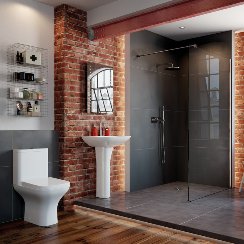 Opulent Wren 560x450mm One Tap Hole Basin and Full Pedestal (OBC1779)