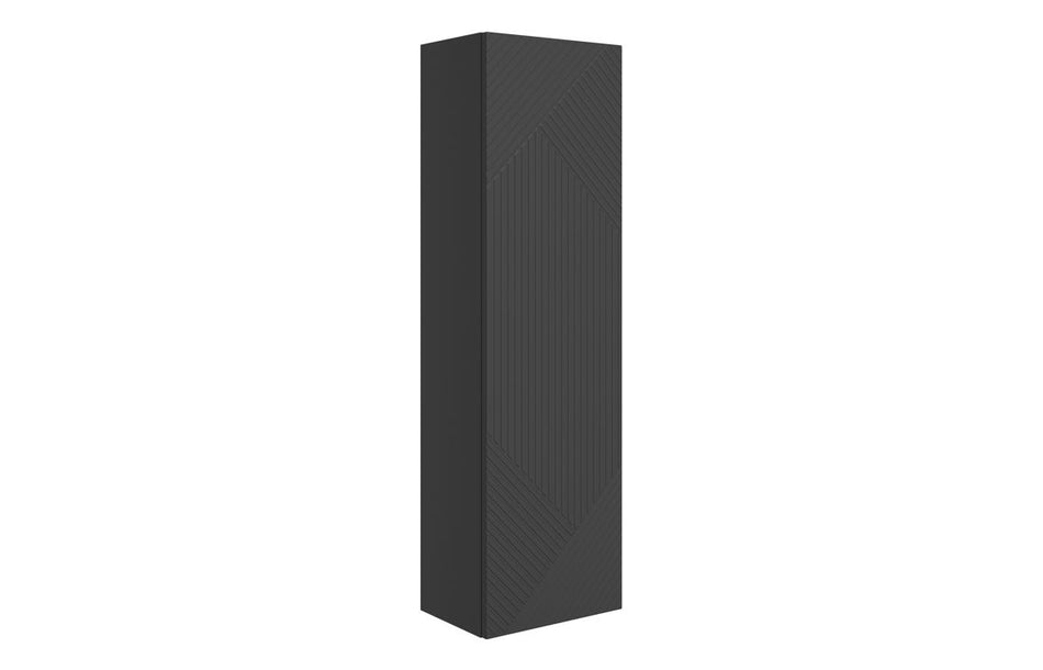 Opulent York 350mm Wall Hung 1 Door Tall Unit - Matt Graphite Grey (OBC108510)