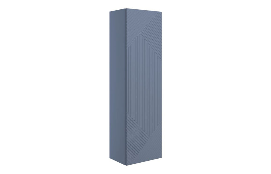 Opulent York 350mm Wall Hung 1 Door Tall Unit - Matt Smoke Blue (OBC108508)